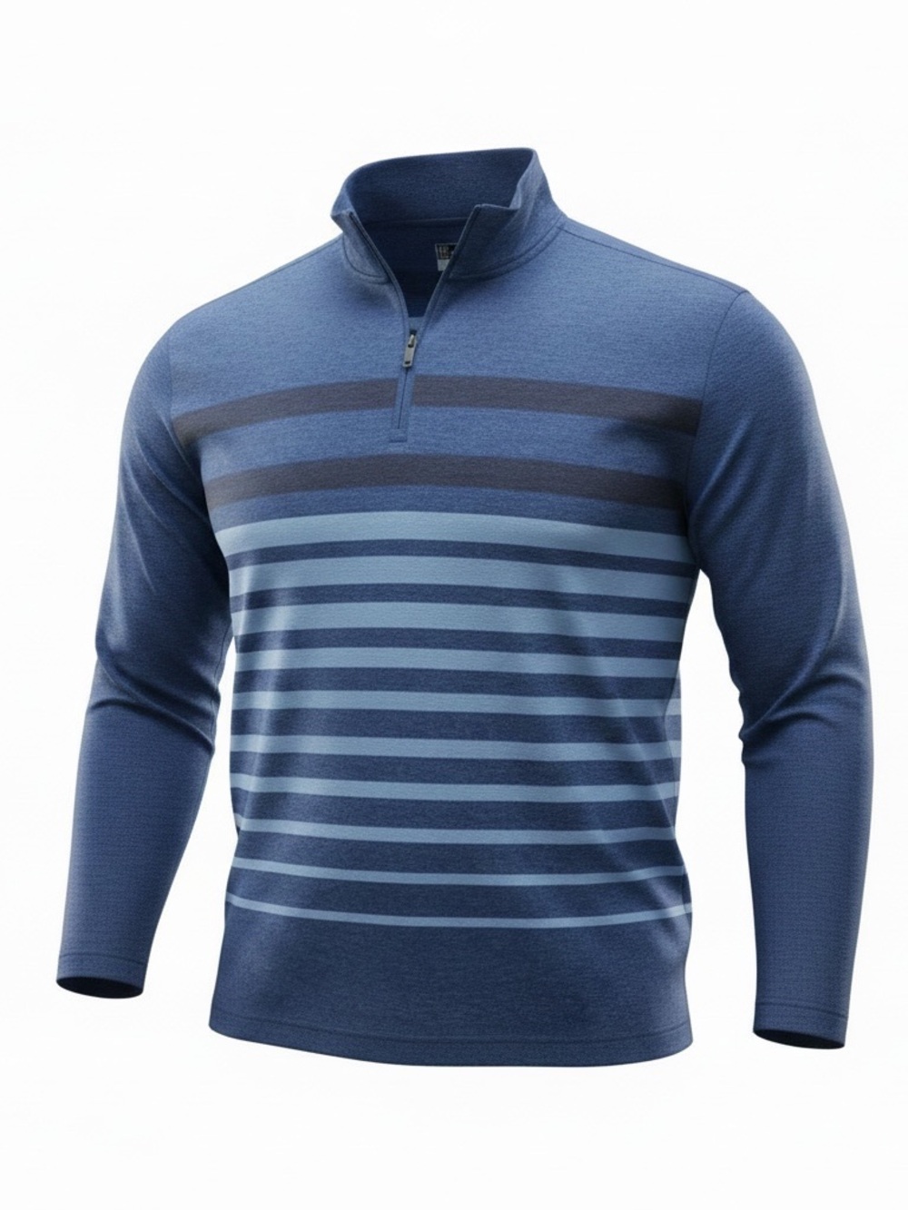 Men’s PGA Tour Quarter Zip Pullover XXL Navy blue Striped Golf Shirt